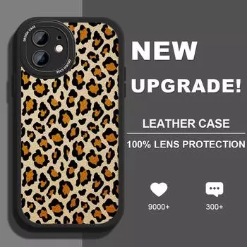 Популярный чехол из искусственной кожи с леопардовым рисунком для iPhone 14 13 12 Pro Max Samsung Galaxy S23 Ultra S20 FE M32 Redmi Xiaomi Poco, мягкий чехол из ТПУ для телефона iPhone 11 Pro Max белый