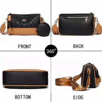 Популярный комплект из двух предметов для матери и ребенка на осень и зиму, новая широкополосная сумка-тренд с диагональной ромбовидной сумкой для женщин белый