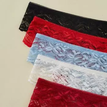 Популярный комплект сексуального нижнего белья из 5 предметов, кружевное прозрачное нижнее белье S