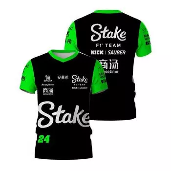 Популярный костюм для экстремальных видов спорта, гоночный тормозной костюм, мужская и женская повседневная футболка, быстросохнущая, дышащая, с круглым вырезом, с коротким рукавом S