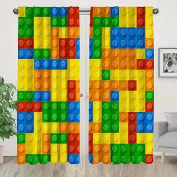 Популярный мультяшный плеер для видеоигр, 3D шторы, спальня, гостиная, домашний декор, аниме, детский подарок для мальчиков и девочек, подарок на день защиты детей 1x50W60H(CM)&Hook