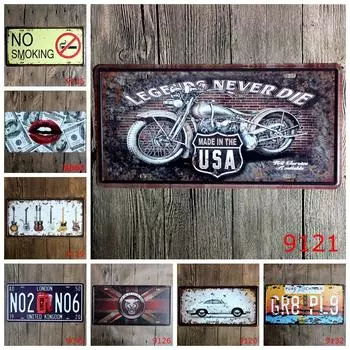 Популярный номерной знак, роспись оловом, гостиная, бар, тематический ресторан, ремесленное ретро-украшение 30X15 CM