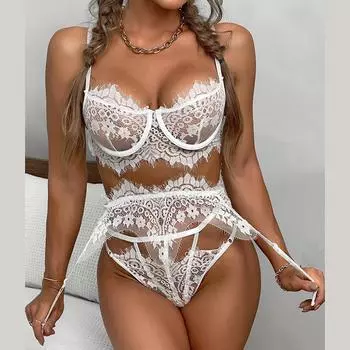 Популярный новый продукт кружевные ресницы со стальным кольцом полые подтяжки сексуальное женское белье S