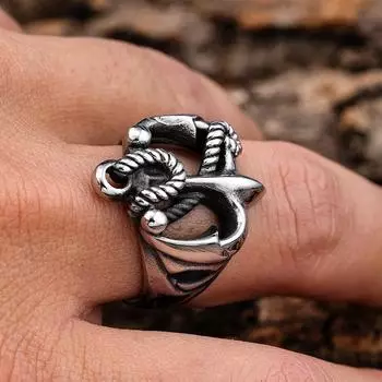 Популярный парусный трендовый бренд ретро-кольцо с якорем для лодки, модные мужские и женские аксессуары No.7