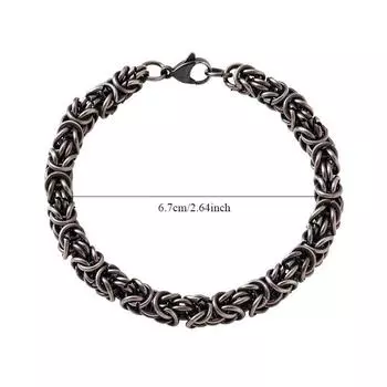 Популярный персонализированный модный браслет с несколькими кольцами, властная ретро-цепочка из драконьей кости, мужской браслет из нержавеющей стали