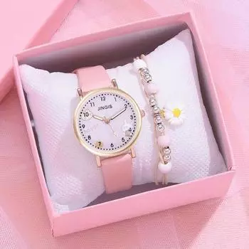 Популярный ремешок для часов из искусственной кожи, детские часы, новые кварцевые наручные часы, популярные часы для девочек, новый стиль с героями мультфильмов фиолетовый