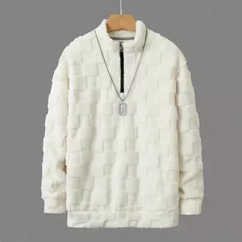 Популярный свободный свитер с капюшоном, осенне-зимняя повседневная куртка большого размера на молнии S