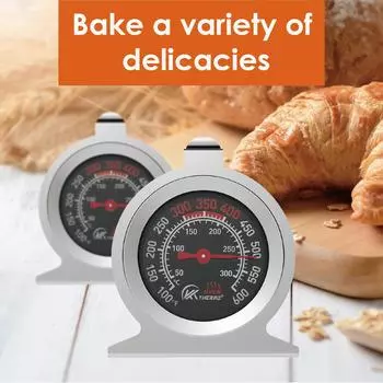 Популярный термометр для духовки, барбекю, выпечки, 2-дюймовый циферблат, классическая серия, кухонный термометр из нержавеющей стали чёрный