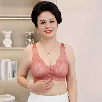 Популярный удобный тонкий летний бюстгальтер с пряжкой спереди без стального кольца, приятный для кожи женский бюстгальтер для кормления грудью M светло-зеленый