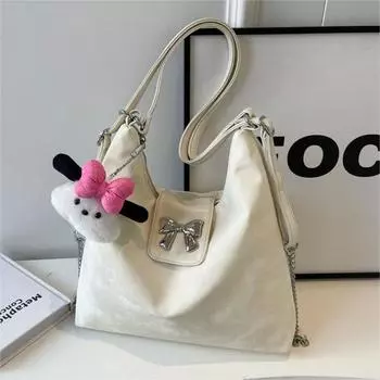 Популярный в этом году рюкзак большой вместимости. 2024. Новая минималистичная повседневная сумка с ощущением роскоши, нишевая и популярная сумка на одно плечо.