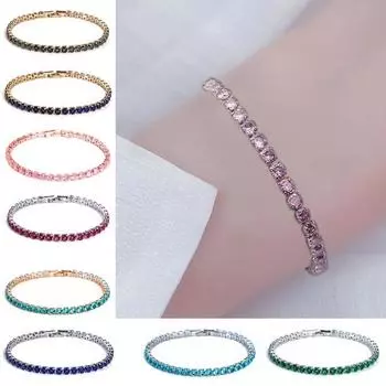 Популярный женский браслет со стразами, восхитительный наряд синий