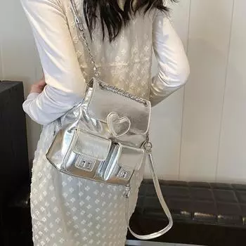 Популярный женский рюкзак для отдыха с пересечением границ, новинка 2024 года, летняя модная универсальная сумка-ведро с цепочкой, дорожный рюкзак