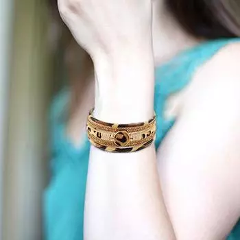 Популярный зимний сплав магнитная пряжка браслет с леопардовым принтом, модный кожаный браслет, кожаный браслет из конского волоса One Size коричневый