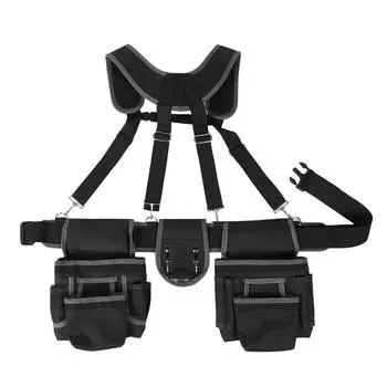 Пояс для инструментов электрика с 12 карманами, пояс для инструментов из полиэстера и нейлона 1680D с ремнем для электриков-рамщиков