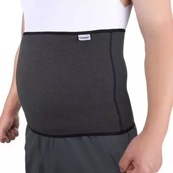 Пояс для мужчин и для защиты от холода, один размер, подходит для темной талии, вес [OZERO], женский, зимний, эластичный, теплый, профилактический, для большинства, серый, 60-95 см, прибл. серый