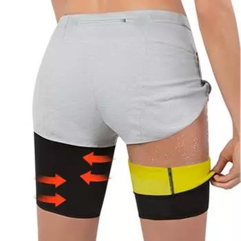 Пояс для ног Потовая повязка на бедра Корректоры для ног Потеря веса Неопреновый корсет для тренировок в спортзале Похудение бедра Тонкий ремень для ног S