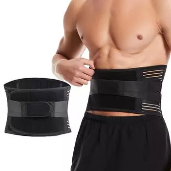 Пояс для похудения для женщин и мужчин, утягивающий корсет для талии, утягивающий пояс для похудения, пояс для коррекции фигуры, пояс для живота S чёрный