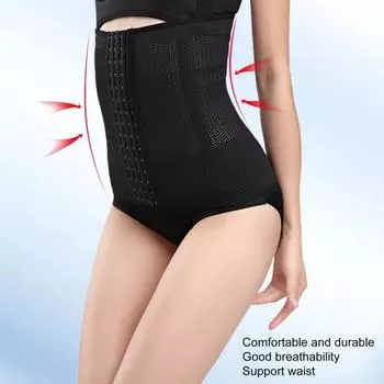 Пояс для похудения с пастой, бандаж для живота, хорошая воздухопроницаемость, функциональный, один размер, послеродовой S чёрный
