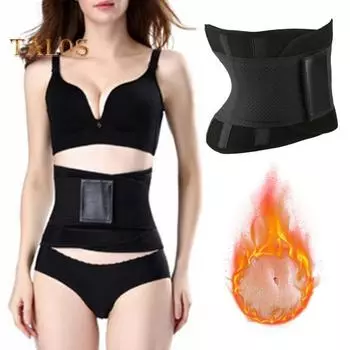 Пояс для похудения Waist Cincher с регулируемой застежкой-липучкой, корректирующий живот, изгибы в форме песочных часов, пояс для сжигания жира на животе и похудения на талии XXXL чёрный