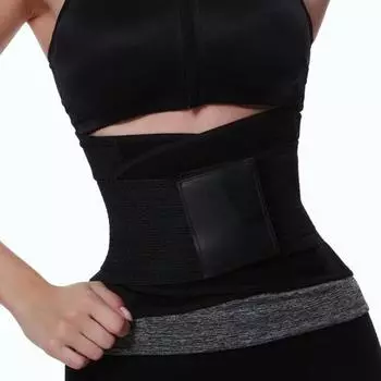 Пояс для похудения Waist Cincher с регулируемой застежкой-липучкой, корректирующий живот, изгибы в форме песочных часов, пояс для сжигания жира на животе и похудения на талии XL чёрный