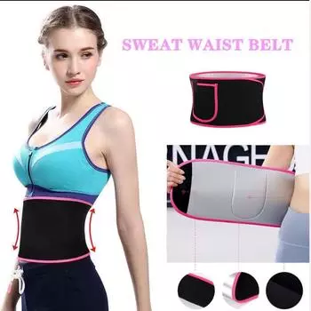 Пояс для пота с карманом, пояс для похудения унисекс, аксессуары для фитнеса и упражнений