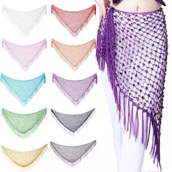 Пояс для танца живота Цветная поясная цепочка Пояс для танца живота Хип-шарф