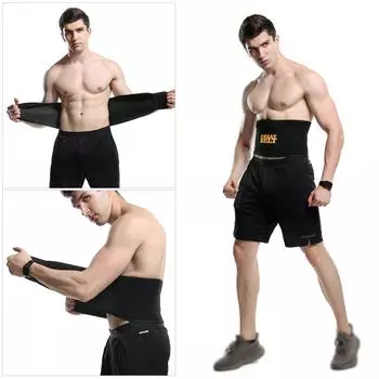 Пояс для тренировки талии для мужчин и женщин, корсет для коррекции фигуры, пояс для похудения живота Cincher чёрный