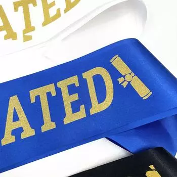 Пояс для выпускного вечера, аксессуары для этикета, ремни, принадлежности для декора, выпускная лента, класс 2024 года, украшения, накидка чёрный