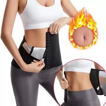 Пояс для защиты от пота, утолщение живота, пояс для бега, фитнеса, спорта, талии, регулируемый пояс для живота S