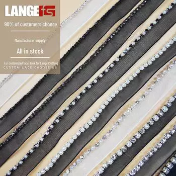 Пояс из хлопка шириной 1 см с цепочным кружевом в виде ромба - подходит для всех стилей одежды, новый дизайн пряжи.