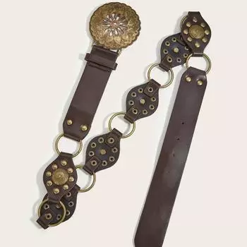 Пояс Millennium Spice Girl Retro с кольцами-заклепками, дизайн с летающим кольцом, пояс до половины тела