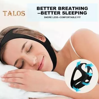 Пояс против храпа Эффективное уменьшение храпа Подбородочный ремень Дышащий ремень против храпа для мужчин и женщин A
