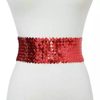 Пояс с блестками, эластичные пояса-кушаки с металлической круглой пряжкой, широкий пояс, корсет, декоративные ремни для джинсов чёрный