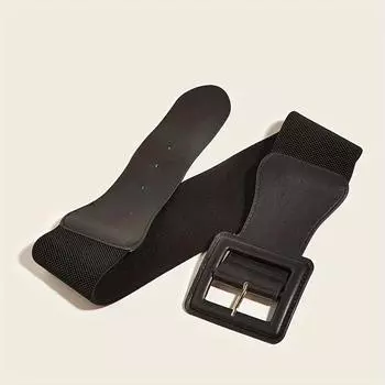 Пояс с квадратной пряжкой Grit, персонализированный пояс с рыбьей чешуей, эластичный пояс-кушак, женские аксессуары для платья