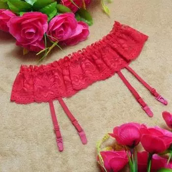 Пояс с подвязками для сексуального образа One size красный