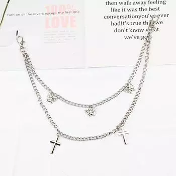 Пояс женский крутой цепочка бабочка украшение панк ремень, цепочка для брюк аксессуары Jk униформа хип-хоп украшения