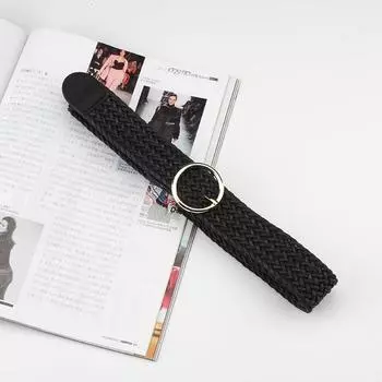 Пояс женский плетеный из вощеного шнура с круглой пряжкой и квадратной пряжкой, аксессуары для свитера и рубашки