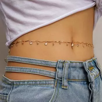 Поясная цепочка геометрической формы, декоративная, в богемном стиле, регулируемая, удлиненная, поясной ремень, подарок B