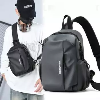 Поясная сумка большой емкости через плечо модная сумка для мобильного телефона чёрный