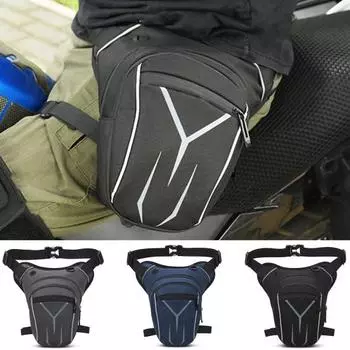 Поясная сумка большой емкости, устойчивая к царапинам, портативная, устойчивая к разрыву трехслойная конструкция, мотоциклетная сумка для ног с заниженной талией