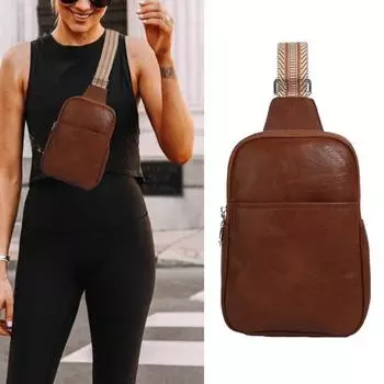 Поясная сумка через плечо на молнии, большая вместительная износостойкая сумка из искусственной кожи, маленькая сумка на ремне, нагрудная сумка для женщин розовый