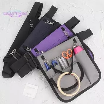 Поясная сумка для медсестры, несколько карманов, большая вместимость, регулируемый ремень, место для хранения инструментов, предметы первой необходимости, вещи для медсестер чёрный