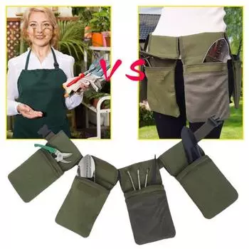 Поясная сумка для садовых инструментов с регулируемыми карманами, вместительная, легкодоступная сумка для хранения, органайзер для садовых инструментов зелёный