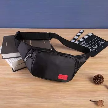 Поясная сумка для телефона на открытом воздухе, спортивная сумка для телефона, маленькая мужская сумка через плечо на грудь чёрный