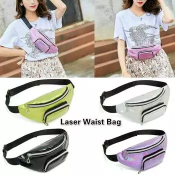 Поясная сумка для женщин, поясная сумка, лазерная поясная сумка, нагрудная сумка для путешествий на открытом воздухе розовый