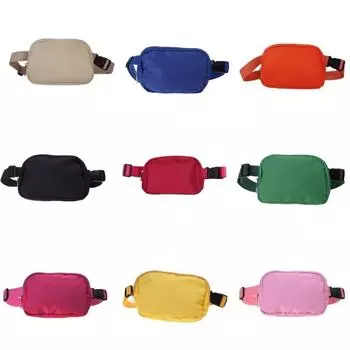 Поясная сумка Fanny Pack для мужчин и женщин, модные нейлоновые сумки через плечо с карманом на молнии, чехол для телефона, дорожная спортивная сумка вино красного