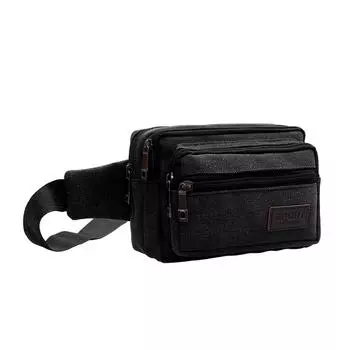 Поясная сумка-мешок Fanny Pack, многофункциональная, большой емкости, для бега, походов, путешествий, тренировок, черная