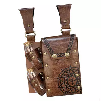 Поясная сумка на Хэллоуин в средневековом стиле в стиле стимпанк для праздников коричневый