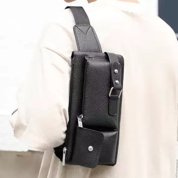 Поясная сумка Повседневная поясная сумка Модная регулируемая сумка для верховой езды Путешествий Прогулок S чёрный