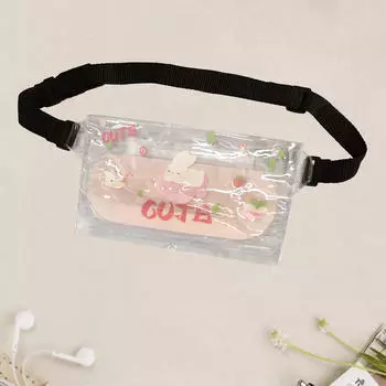 Поясная сумка с регулируемым держателем для ремня розовый